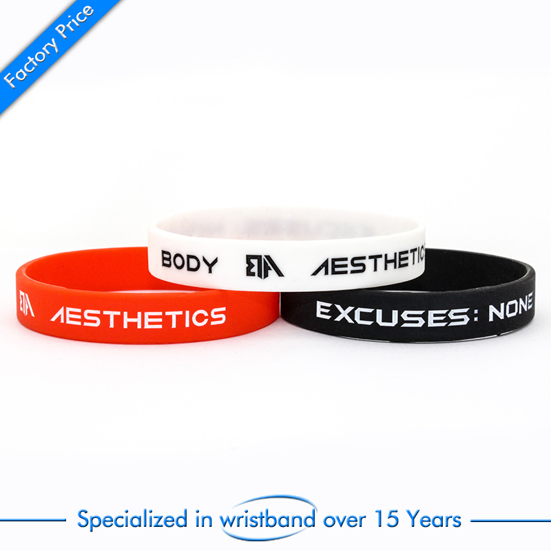 China Wholesale Cheap Silicone Bracelet or Wristband with Customized Logo