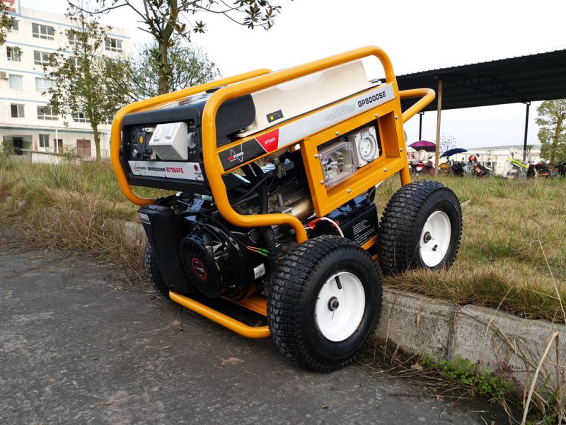 7500 Watts Portable Generator Petrol with RCD and 4 X Pneumatic Large Wheels (GP8000SE)