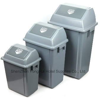 60 Liter Push Plastic Outdoor Trash Bin