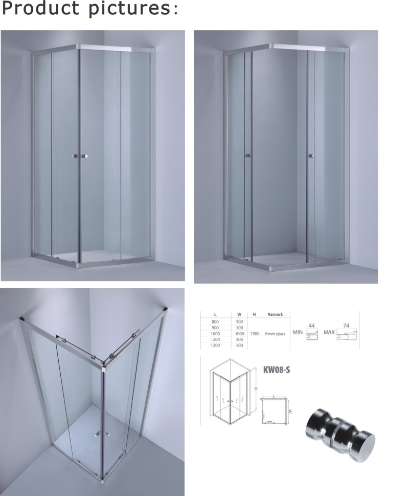 Reversible Opening Design Shower Enclosure/Shower Room (A-KW08-S)