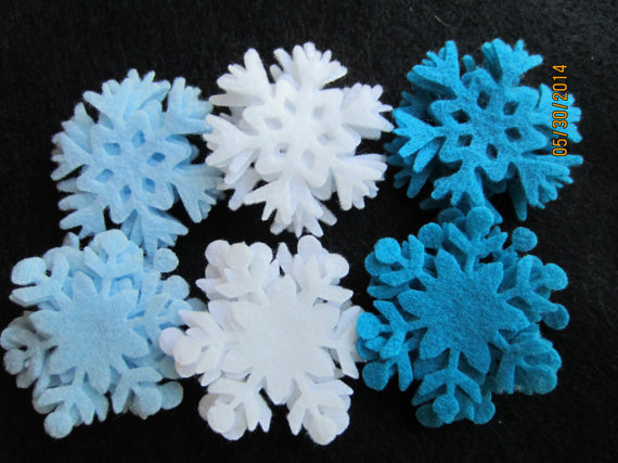 Felt Snow Flakes in Any Color