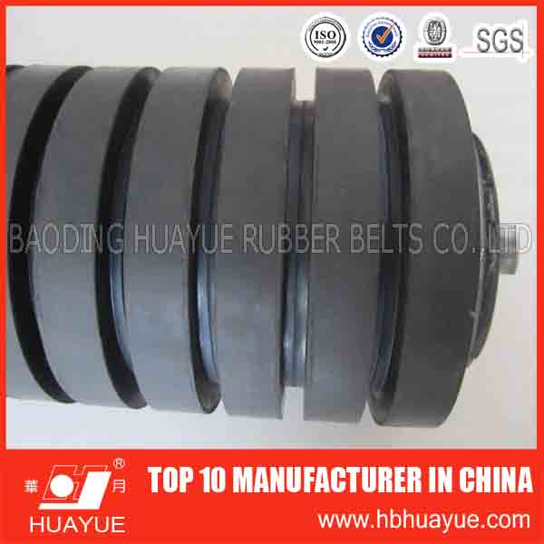 Industrial Cema Rubber Ring Casting Impact Conveyor Idler Roller