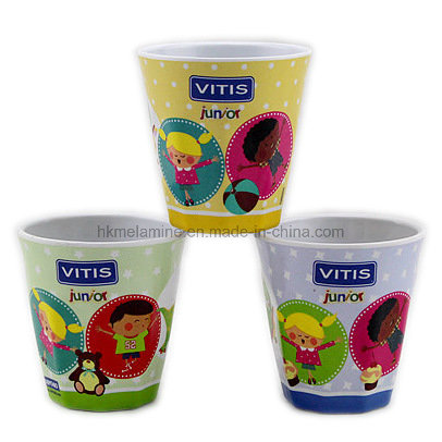 Round Melamine Promotional Cup with Logo (CP7276)