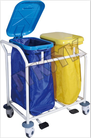 Coated Steel Medical Trolley for Waste Collecting