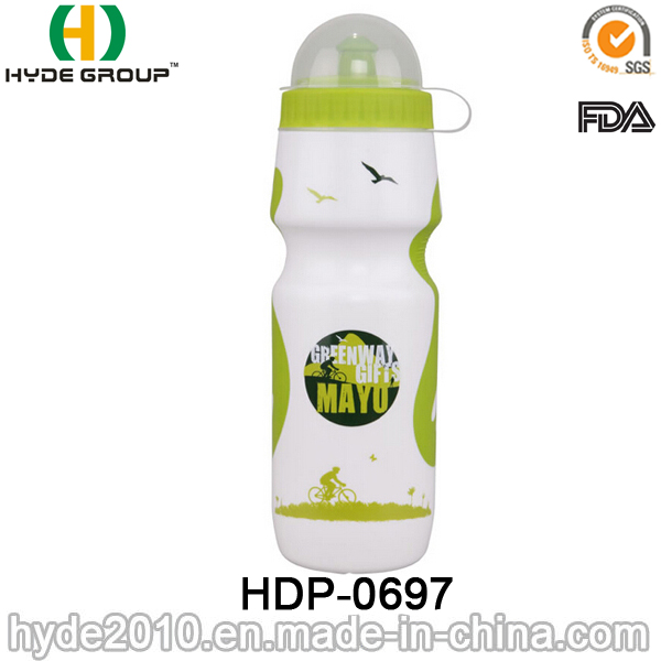 Customized Logo BPA Free Plastic Sports Water Bottle, PE Plastic Sports Water Bottle (HDP-0697)