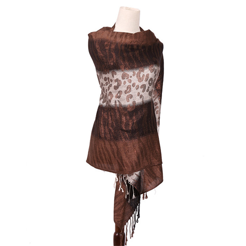 Women Long Jacquard Shawl Winter Scarf Warm Pashmina