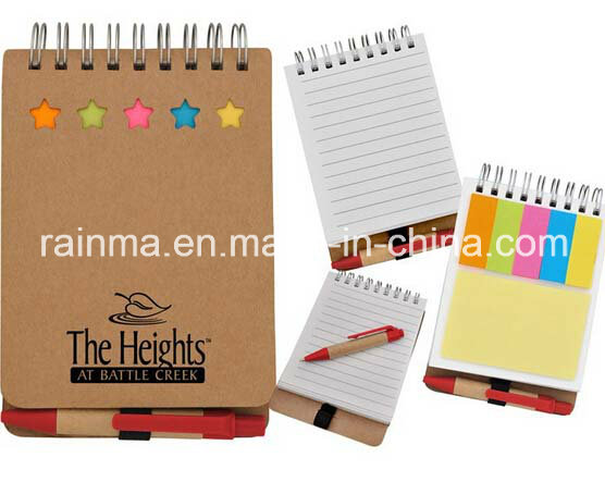 Mini Notebook with Memo Stickery and Ball Pen