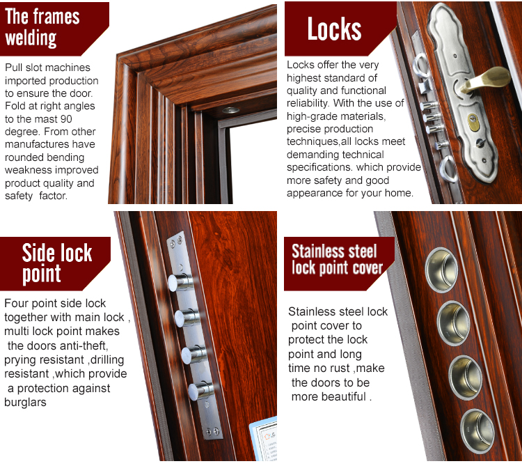 TPS-064 Elegant Villa Entrance Door Security System Double Doors