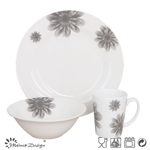 Decal Porcelain Ceramic Cheap 12PCS Dinner Set