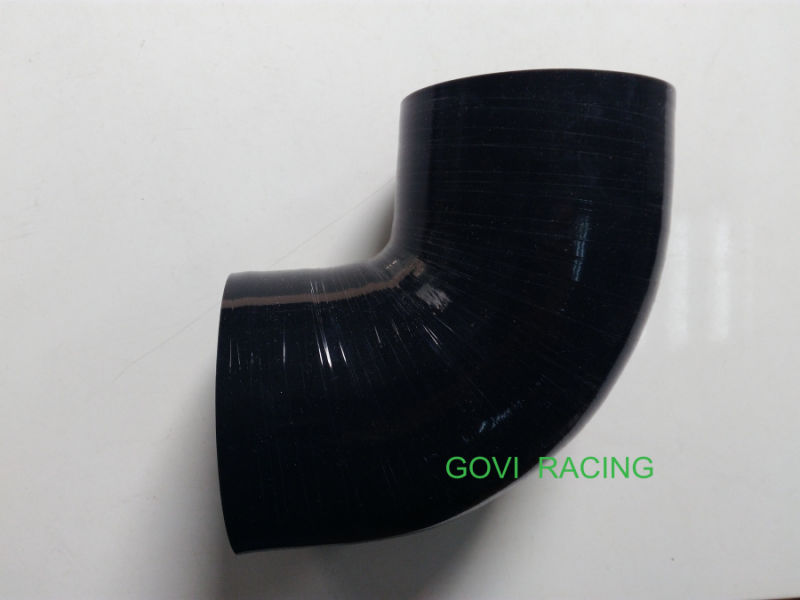 Black 90 Degree 3'' Radiator Hose Pipe Elbow Silicone Tubing