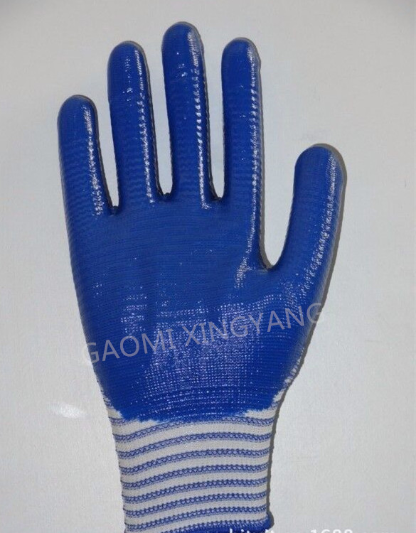 Natrile Coated Glove Labor Protective Safety Work Gloves (N7006)