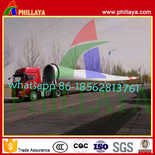 360 Degree Rotatable Wind Turbine Blade Transport Semi Trailer for Wind Generator