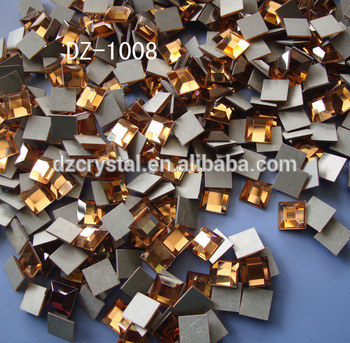 Machine Cut Wholesale Square Flat Back Stone with Two Holes