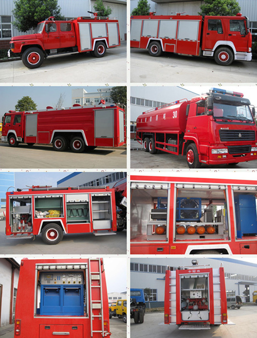 Heavy Duty Sinotruk HOWO 7000 Liters Water Foam Fire Fighting Trucks