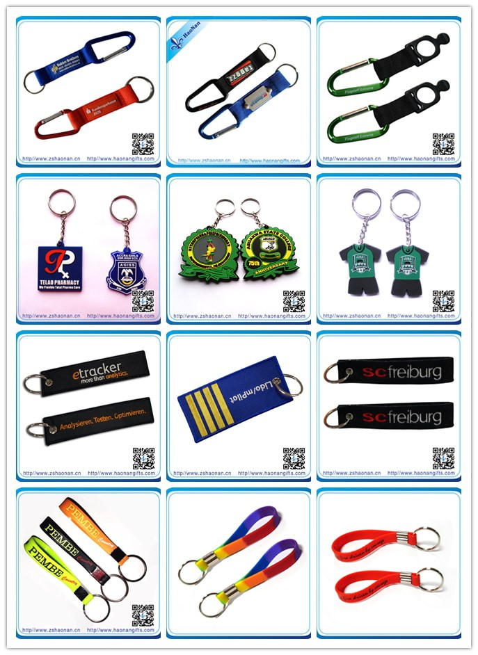 Promotion 3D Soft Carabiner Keychain with PVC Customised Logo