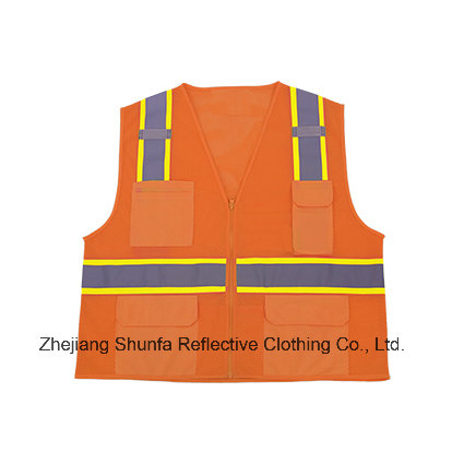 Hot Sales Reflective Safety Vest with Solid Pockets