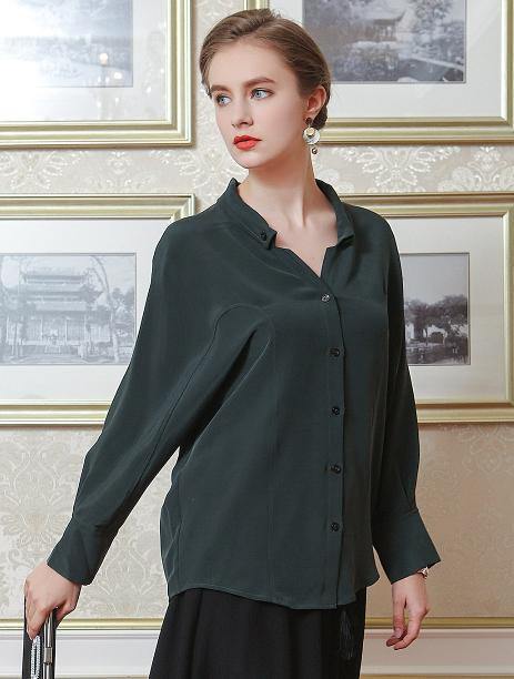 100% Ladies Washed Silk Shirt