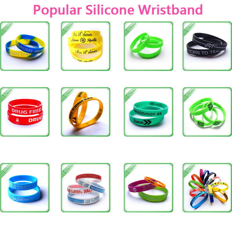 Factory Customized Fashion Silicone Wristband Printed Beautiful Logo Silicone Bracelet
