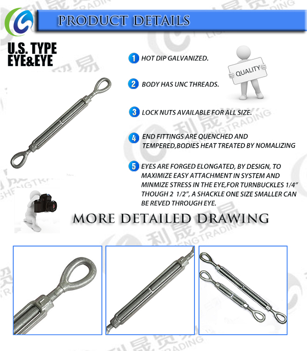 Commercial Turnbuckles with Eye and Eye