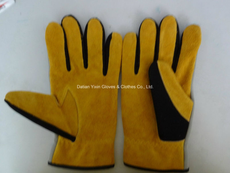 Leather Glove-Safety Glove-Glove-Yellow Glove-Industrial Glove