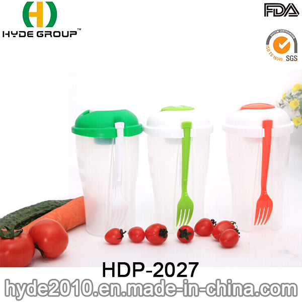 High Quality Salad Shaker Cup with Dressing Container (HDP-2027)