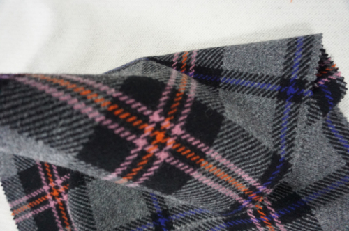 Plaid Wool Fabric with 4 Colors