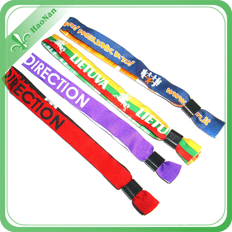 Custom Festival Fabric Woven Wristbands for Events No Minimum Order
