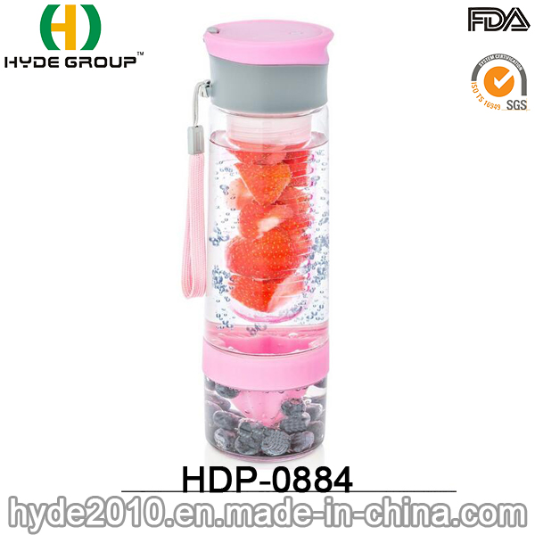 New Design Plastic Fruit Infuser Water Bottle, Tritan Fruit Infusion Water Bottle (HDP-0884)