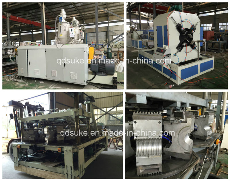 PE/PP Corrugated Pipe Production Extrusion Extruder Line