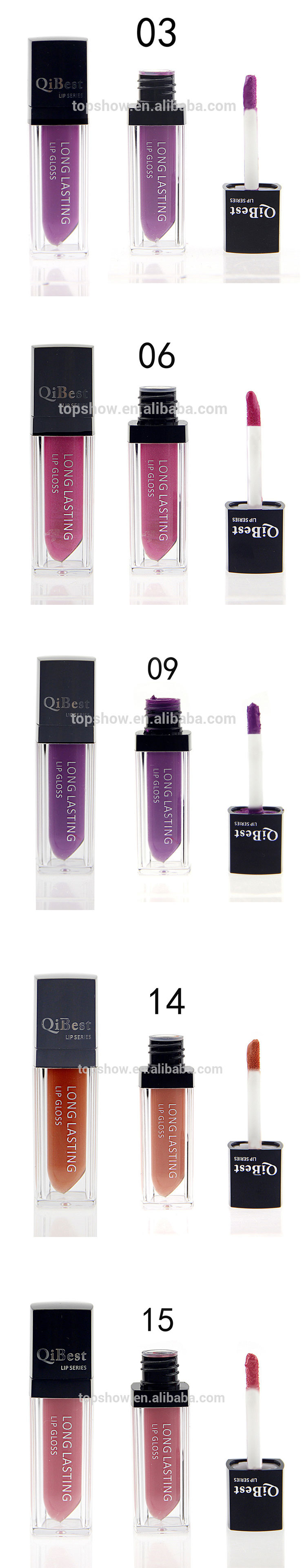 2015 New Brand Qibest Long Lasting Lip Gloss