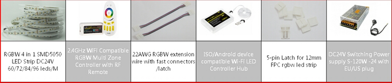 RGBW LED Strip 5050SMD 4-in-1 84LEDs/M 24VDC