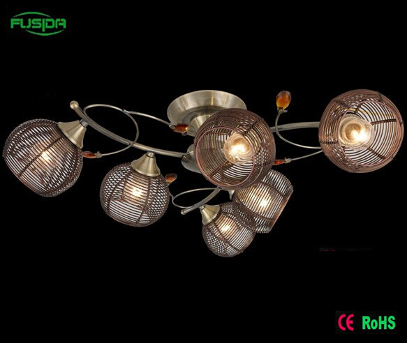 Popular Ceiling Lamp in Red Iron Shade (X-9420/6)