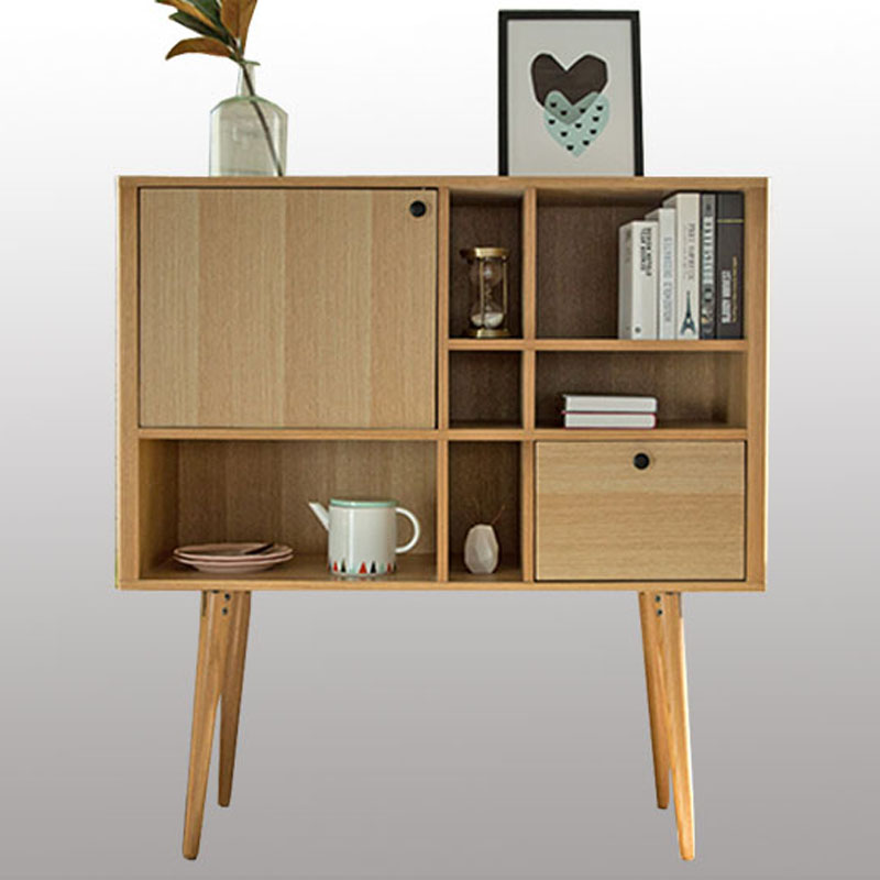 North American Solid Wood Living Room Storage Cabinet