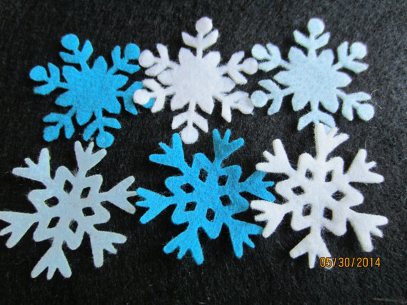 Felt Snow Flakes in Any Color