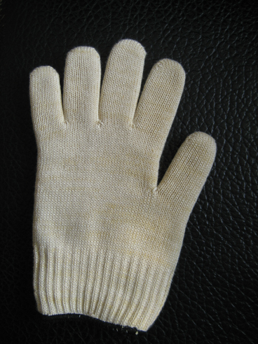 String Knit Natural White Long Sleeve Cotton Work Glove