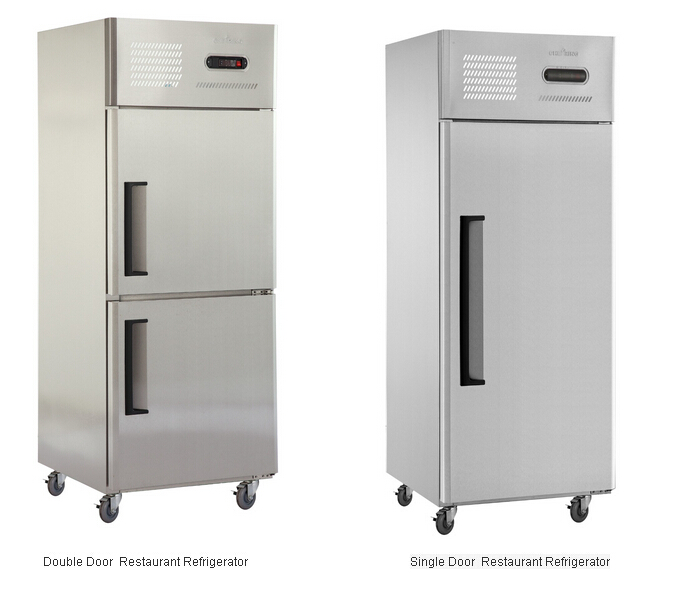 Double Door Commercial Upright Stainless Steel Freezer