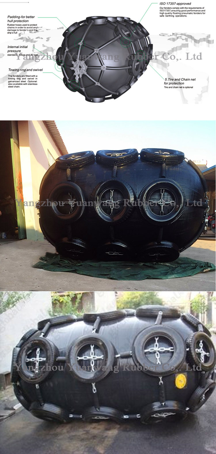 Passed BV and ABS Marine Inflatable Rubber Pneumatic Yokohama Fender