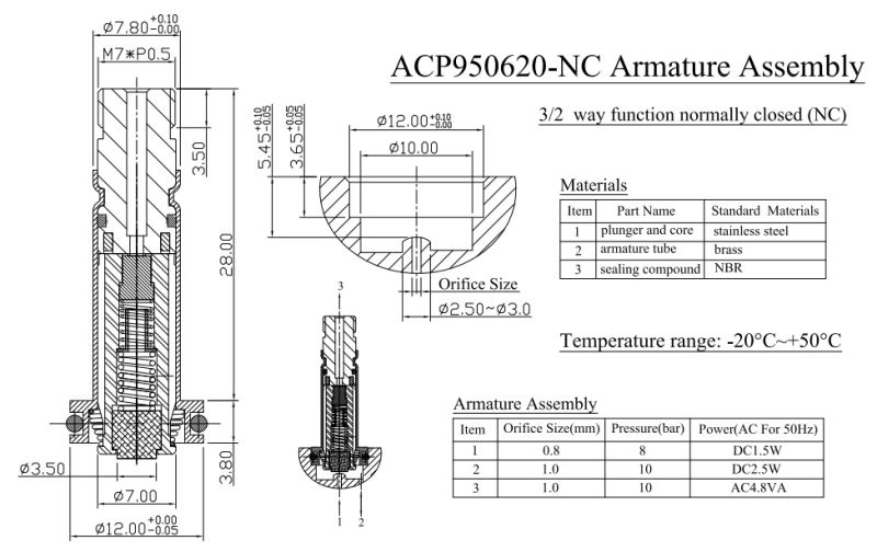 Armature Solenoids of Solenoid Valve