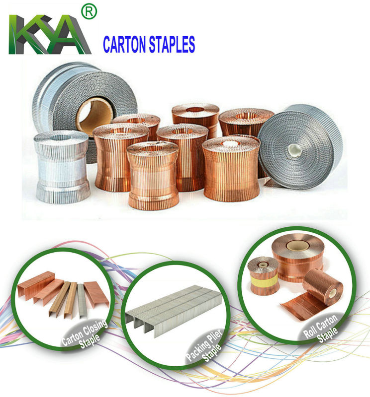 Copper Carton Sealer Staple for Packaging