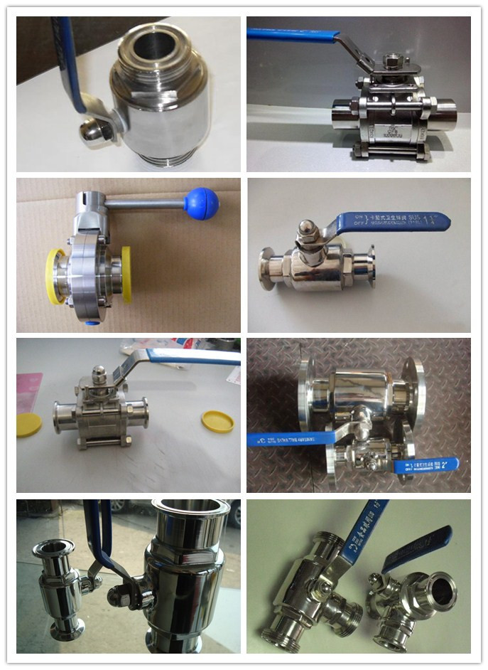 Sanitary Ss304 and Ss316L Stainless Steel Straight Through Ball Valves