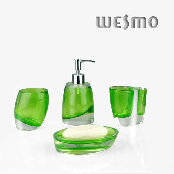 Green Polyresin Bathroom Accessory/Bath Set/Bath Collection