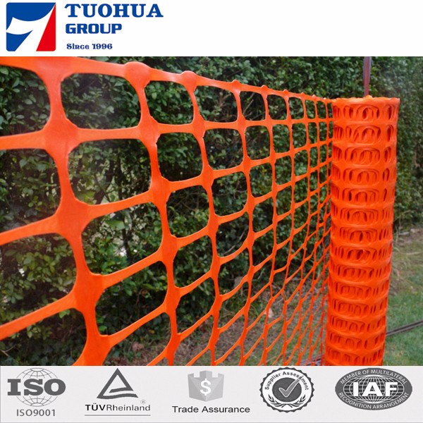 Orange barrier fence