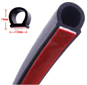 3m Car Door Edge Soundprood Adhesive EPDM Rubber Foam Seal Strip