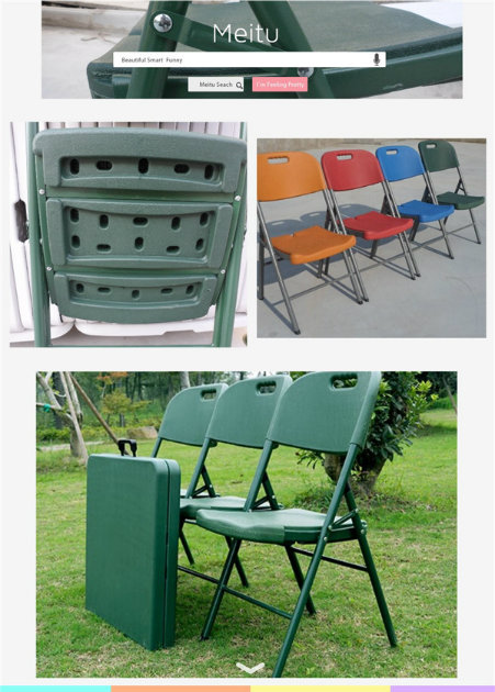 Army Used Plastic Folding Metal Chair