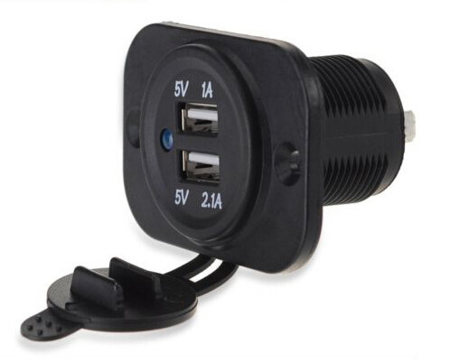 12V Dual USB Car Lighter Socket Splitter Charger Power Adapter Outlet Cigarette Socket