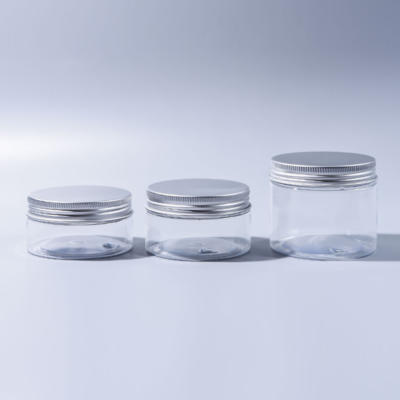 50ml Pet Jar Plastic Wide Mouth Jar for Candy for Food for Ice Cream for Cosmetic Food Grade with Aluminum Caps