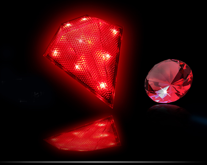 Red Signal Rear Lamp with Laser