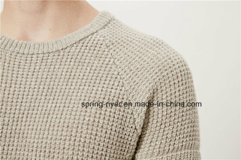 Acrylic Wool Mixed Pattern Pullover Men Knitwear