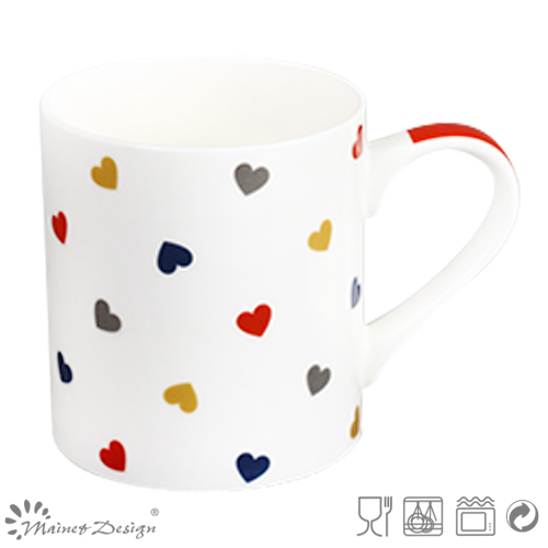 11oz Ceramic Mug with Heart Design for Promotion