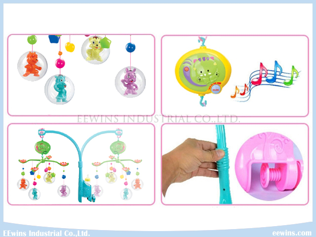 Electric Musical Baby Mobiles on Cot for Baby